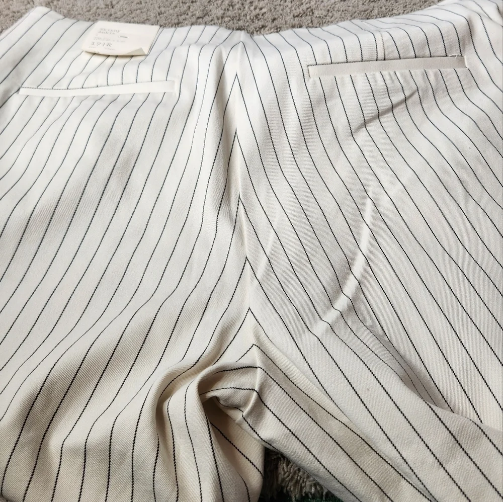 Women's Cream & Black Skinny Ankle High Rise Pants - A New Day - Size 17R